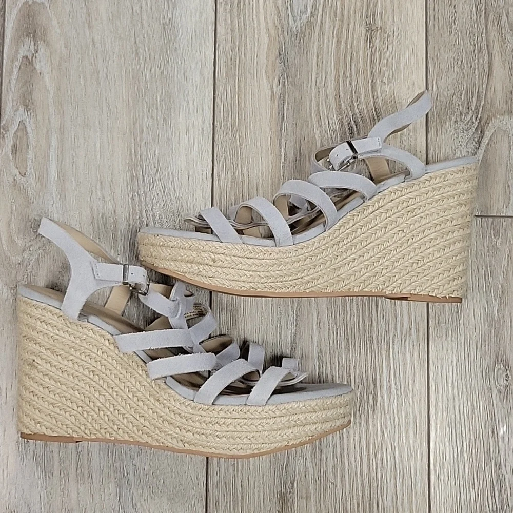 Seychelles Size 11 Light Gray Naturally Wedge Sandal